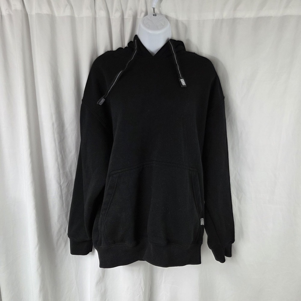 Pro Club Hoodie Mens Medium Black Pullover Heavyweight Fleece Sweatshirt Logo